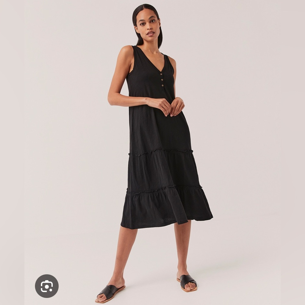 Pact Easy Patio Dress, black, size XS